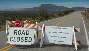 US Government shutdown: Natural Bridges, in Utah, is closed